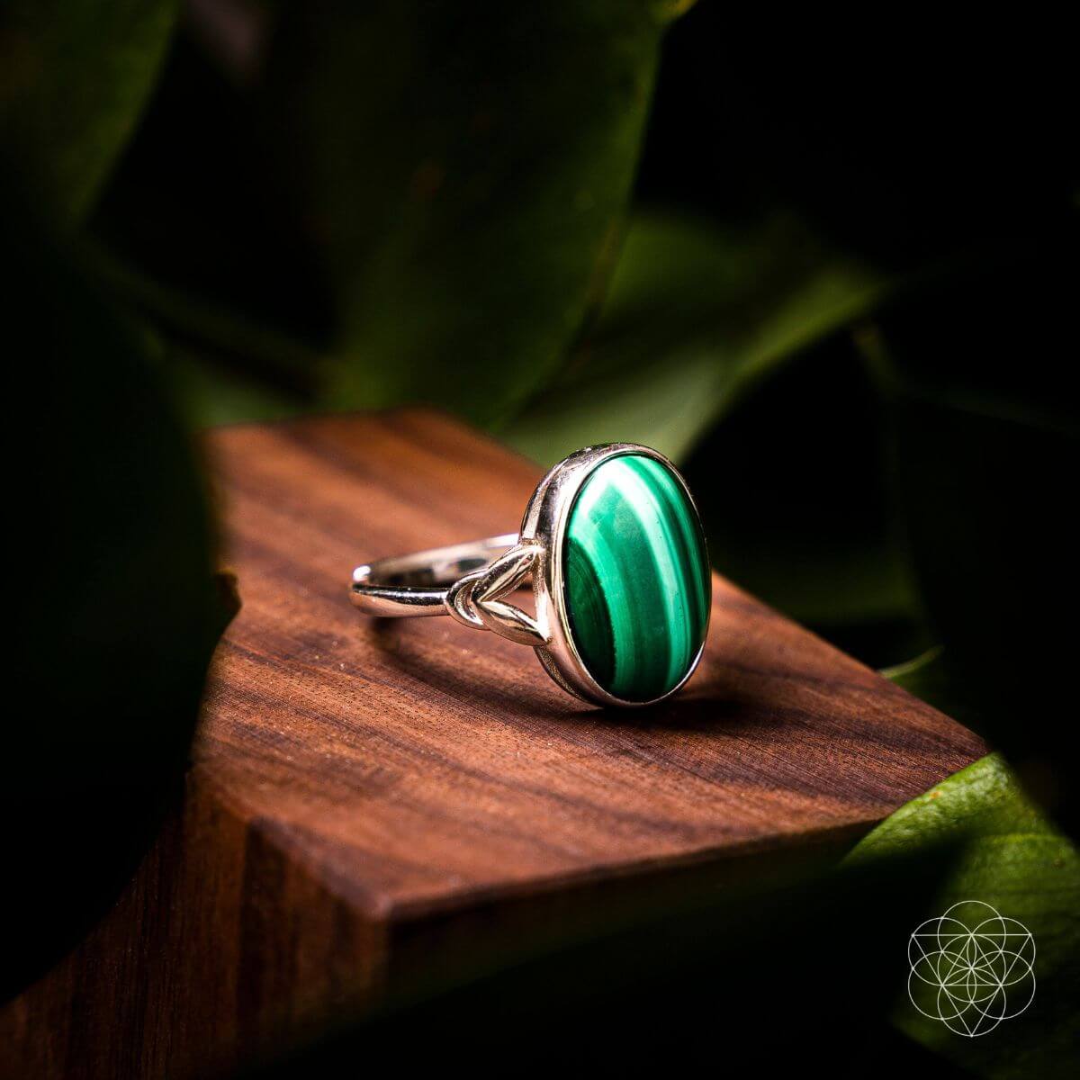 Malachite Heart & Transformation Ring