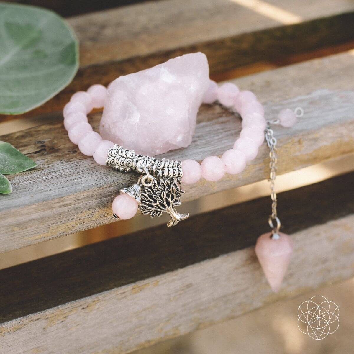 Rose Quartz Love & Intention Crystal Set