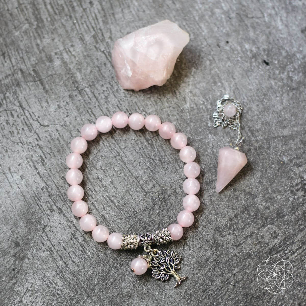 Rose Quartz Love & Intention Crystal Set