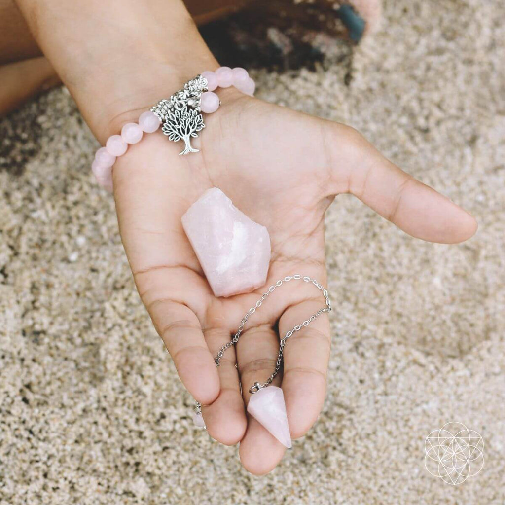 Rose Quartz Love & Intention Crystal Set