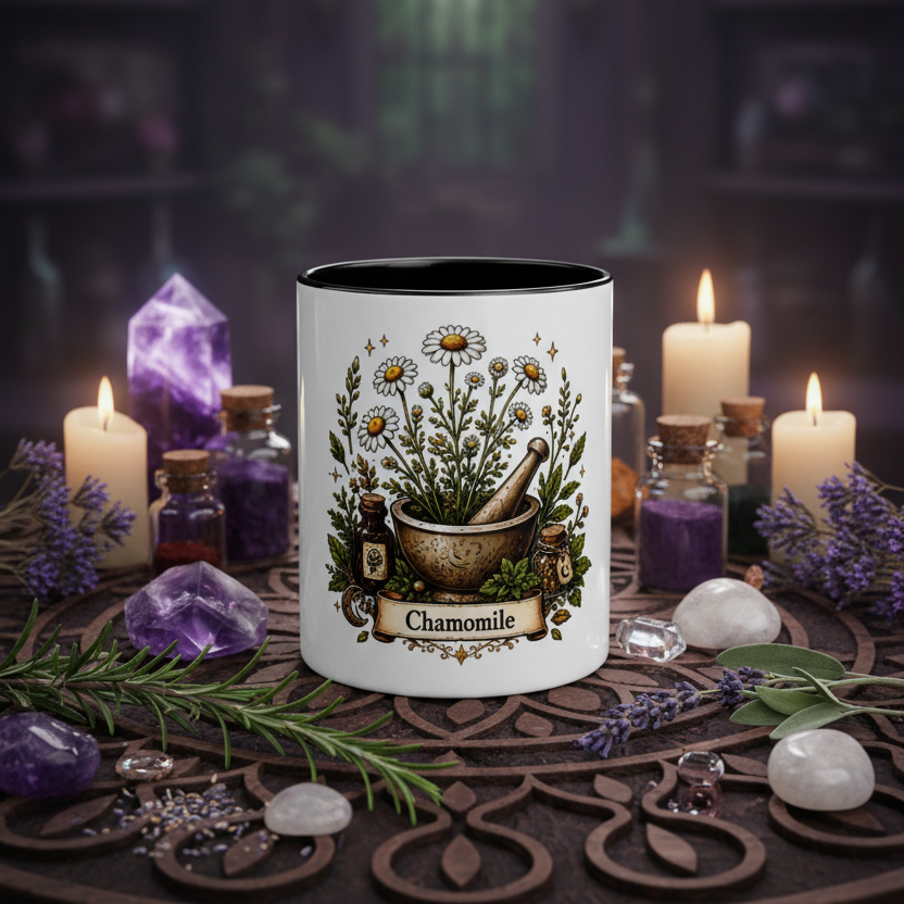 Botanical Chamomile Mug with Color Inside