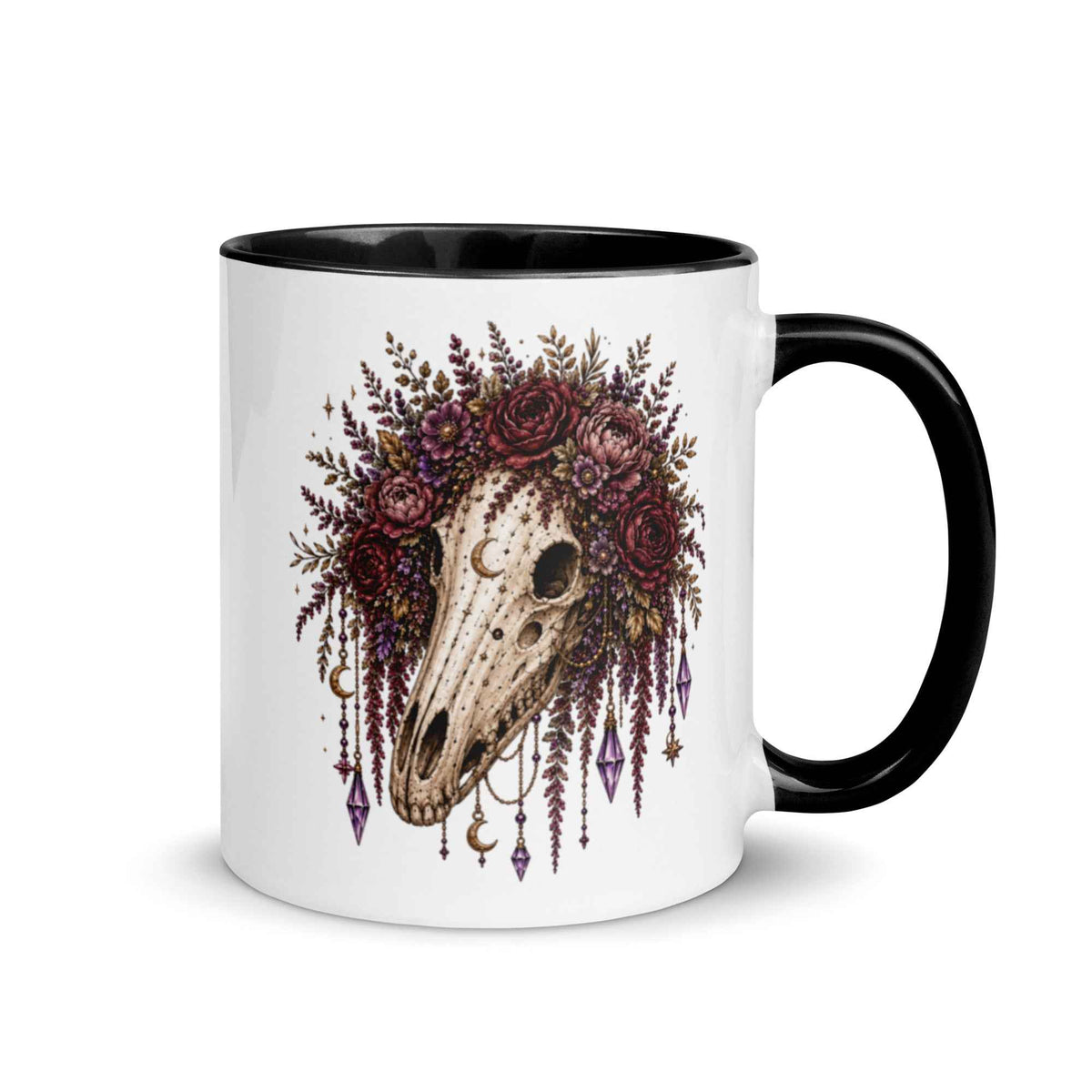Horse Skull Gothic Botanical Ceramic Mug – Thorn & Thimble