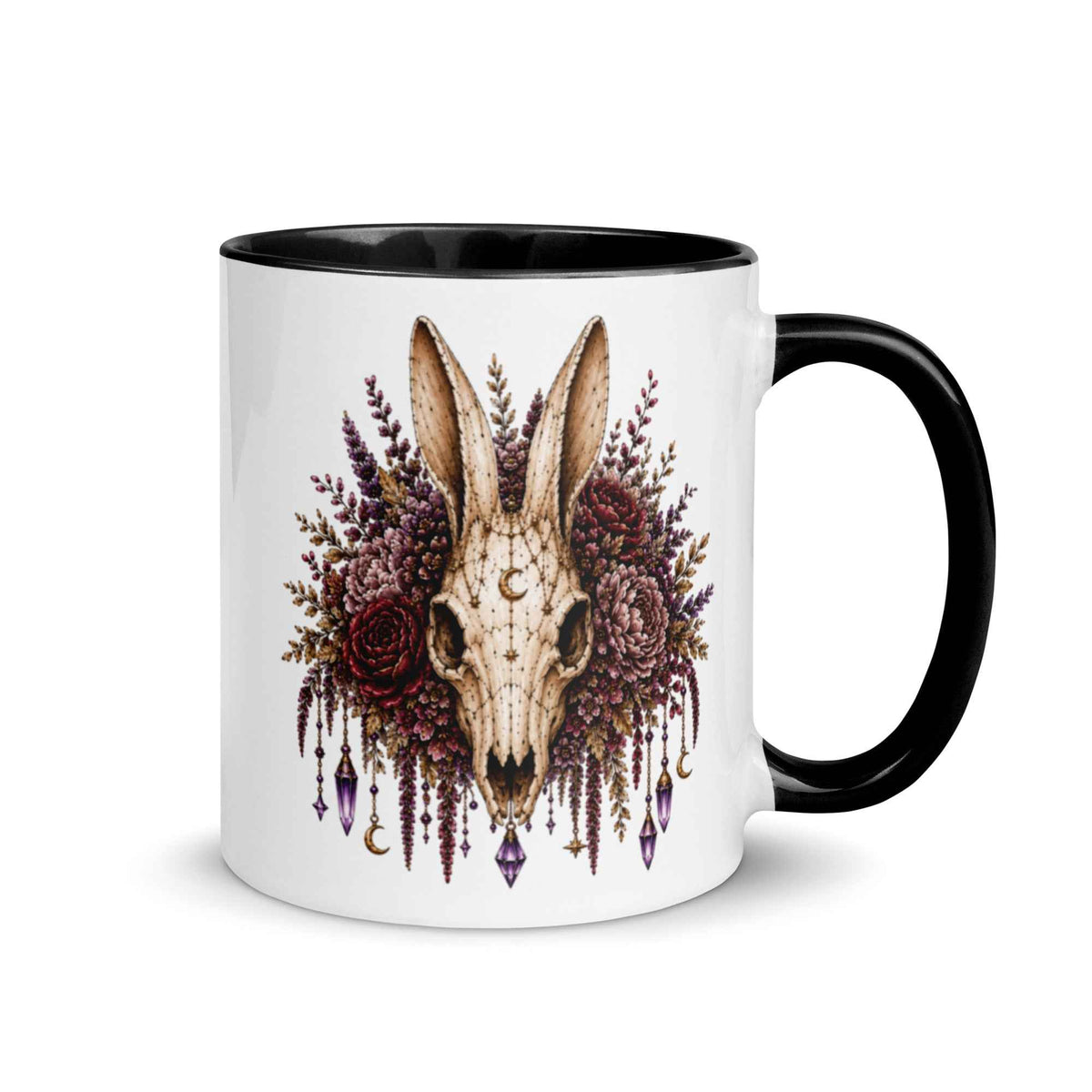Jackalope Skull Gothic Botanical Ceramic Mug – Thorn & Thimble
