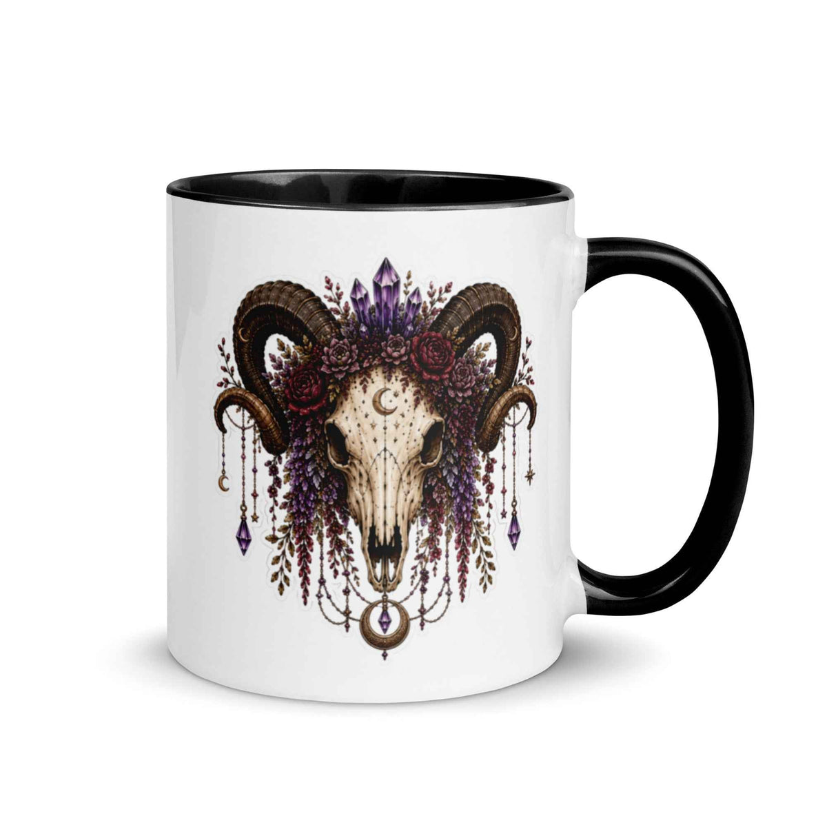 Ram Skull Gothic Botanical Ceramic Mug – Thorn & Thimble