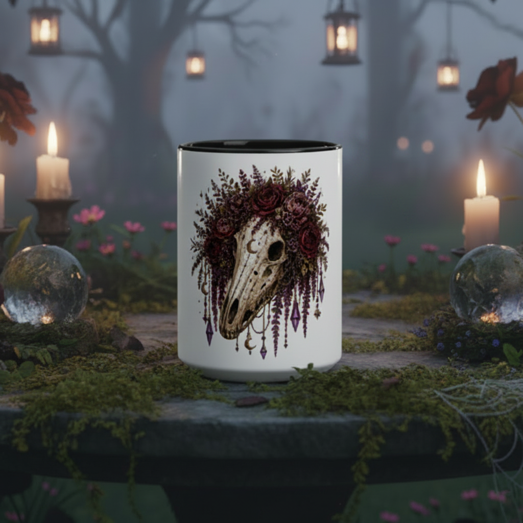 Horse Skull Mug with Color Inside