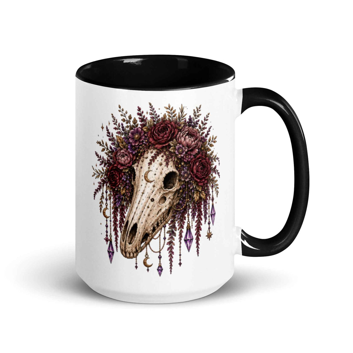 Horse Skull Gothic Botanical Ceramic Mug – Thorn & Thimble