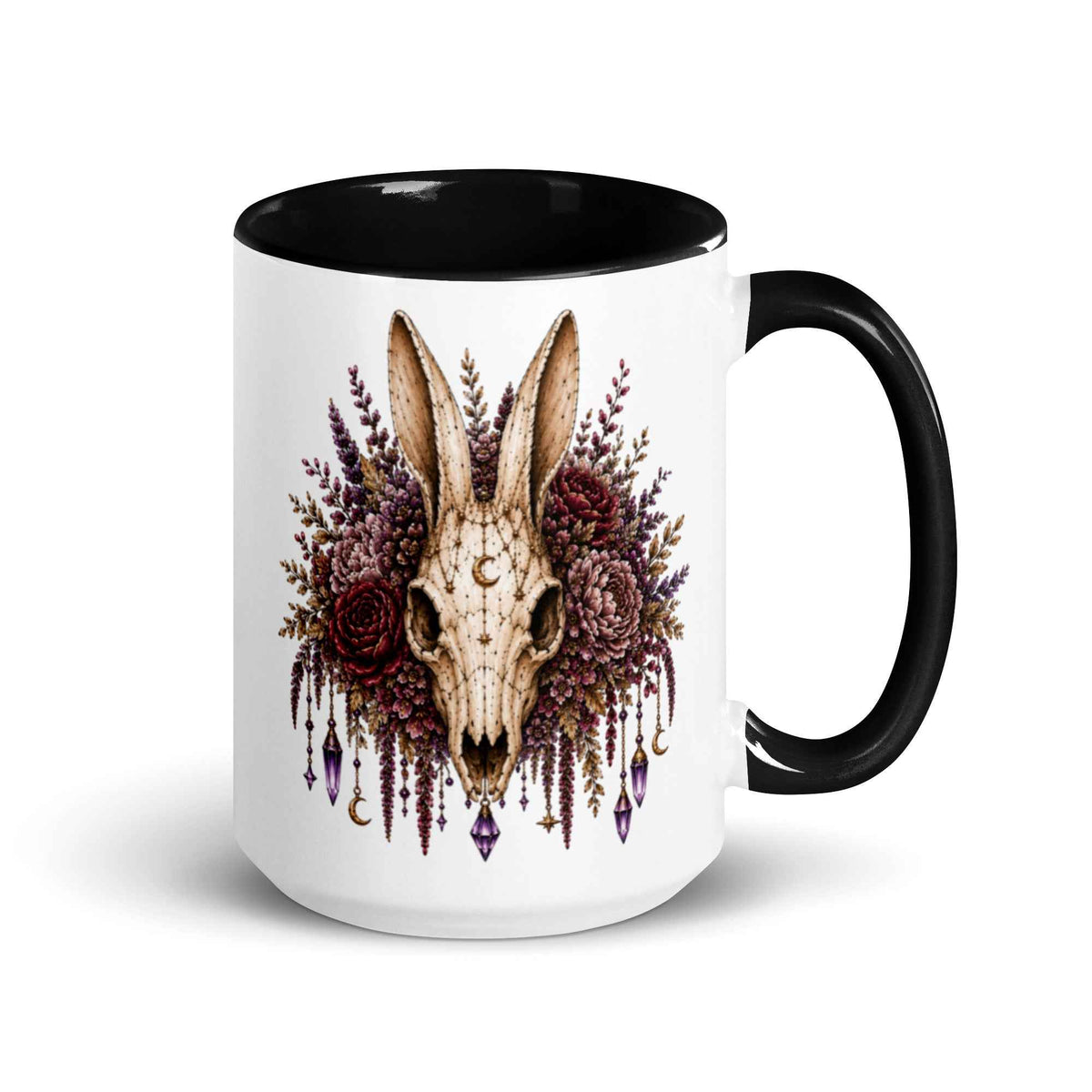 Jackalope Skull Gothic Botanical Ceramic Mug – Thorn & Thimble