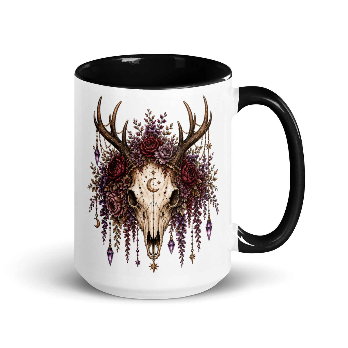 Deer Skull Gothic Botanical Ceramic Mug – Thorn & Thimble