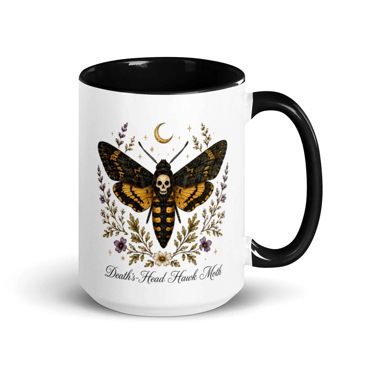 Death’s-Head Hawkmoth Gothic Botanical Ceramic Mug – Thorn & Thimble
