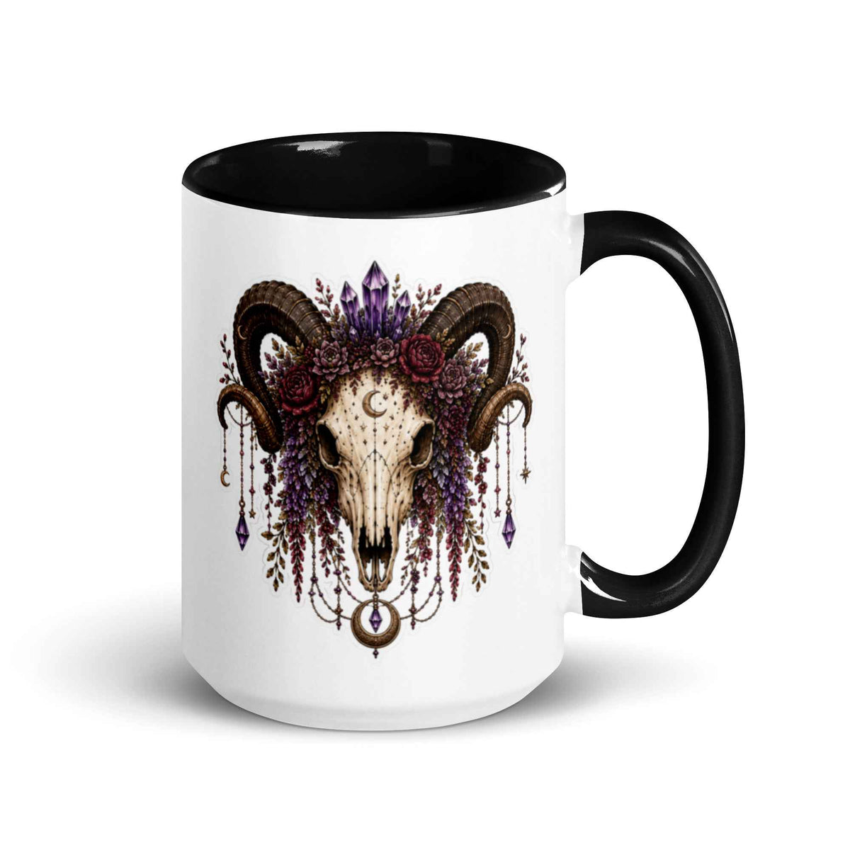 Ram Skull Gothic Botanical Ceramic Mug – Thorn & Thimble