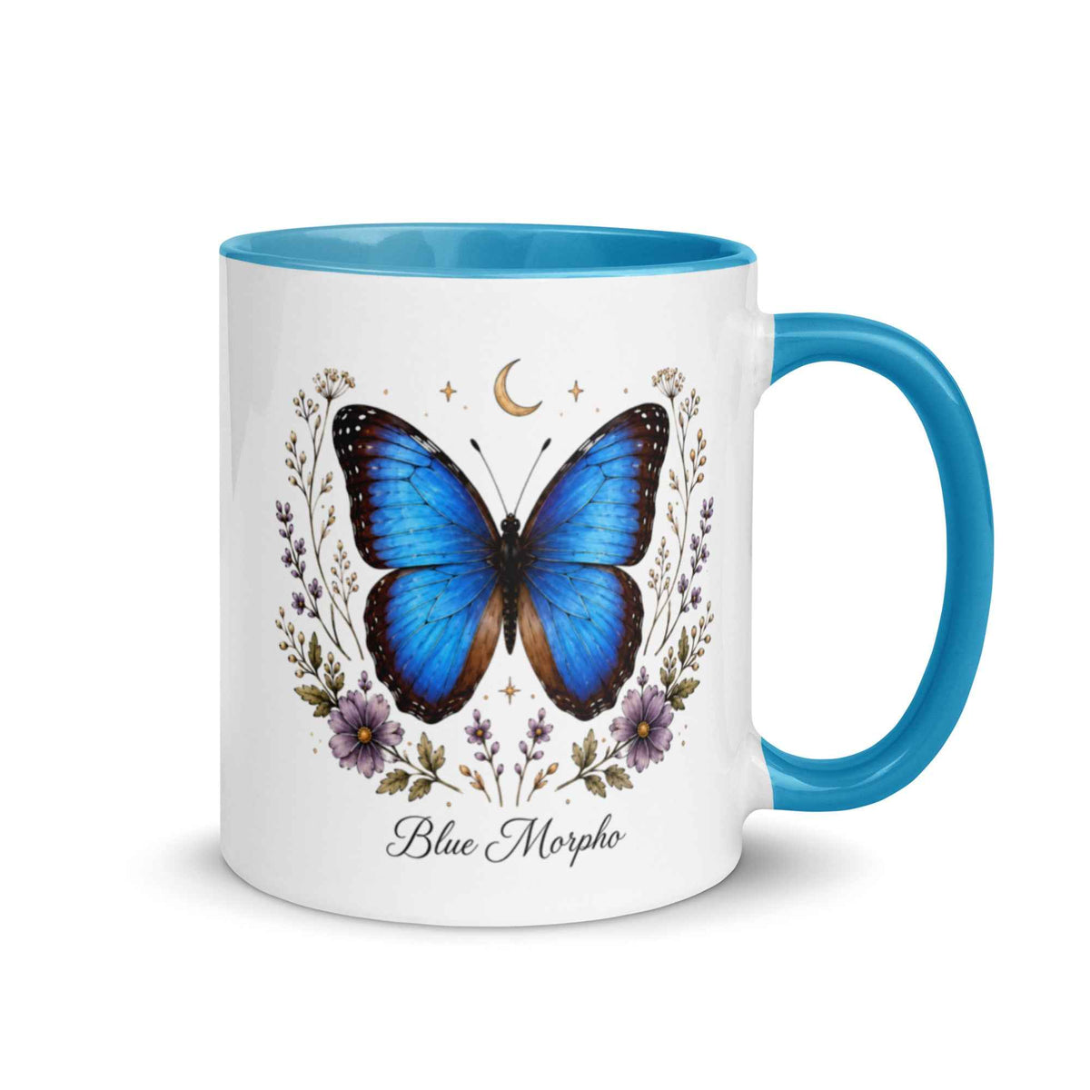 Blue Morpho Butterfly Botanical Ceramic Mug – Thorn & Thimble