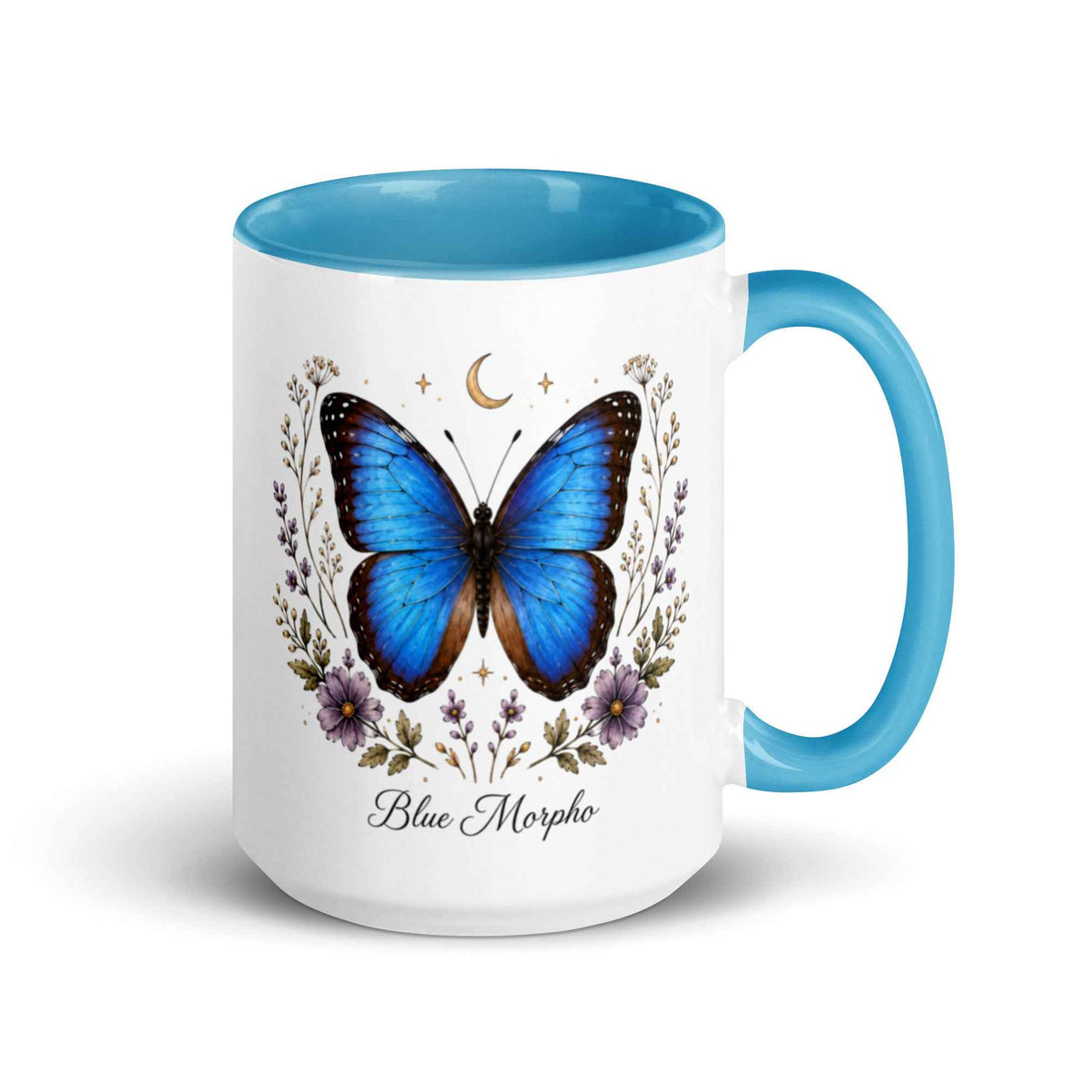 Blue Morpho Butterfly Botanical Ceramic Mug – Thorn & Thimble