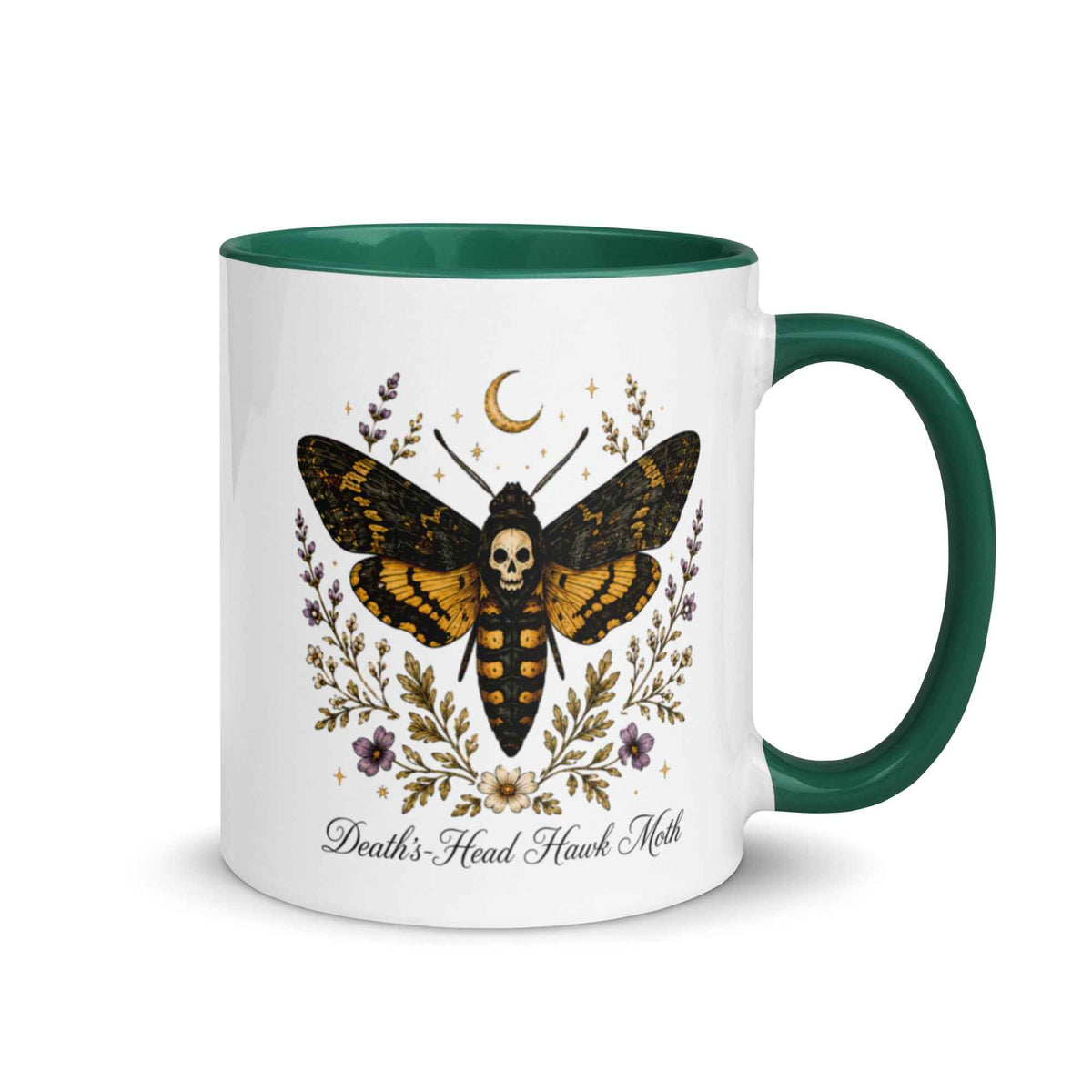 Death’s-Head Hawkmoth Gothic Botanical Ceramic Mug – Thorn & Thimble