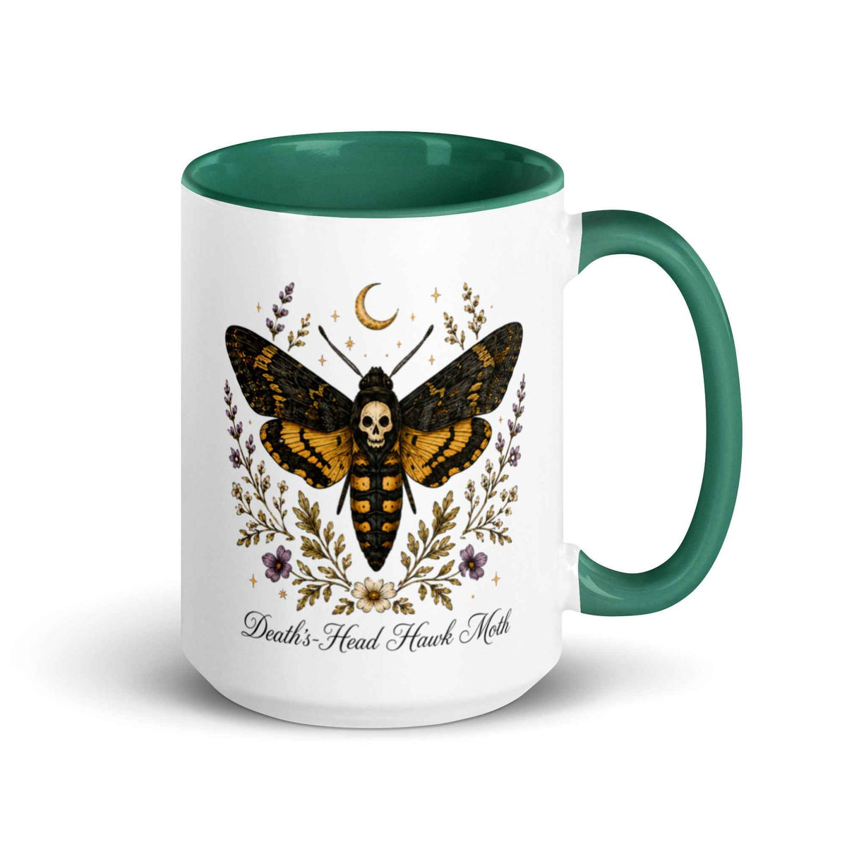 Death’s-Head Hawkmoth Gothic Botanical Ceramic Mug – Thorn & Thimble