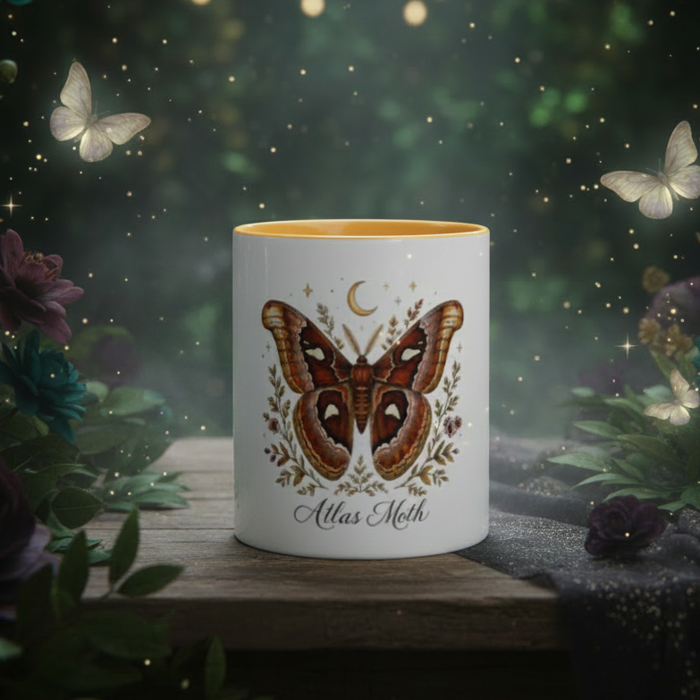 Atlas Moth Mug with Color Inside