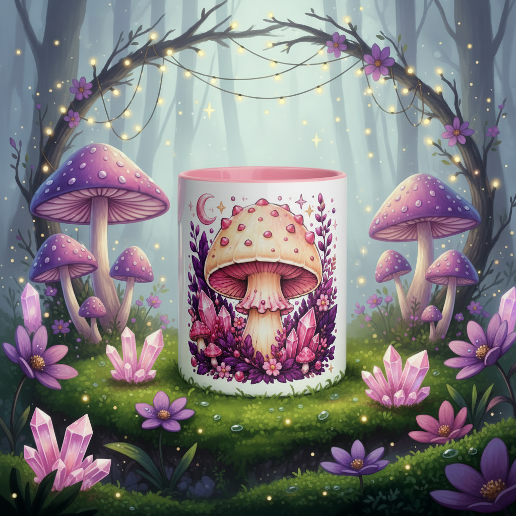 Mushroom A Mug with Color Inside