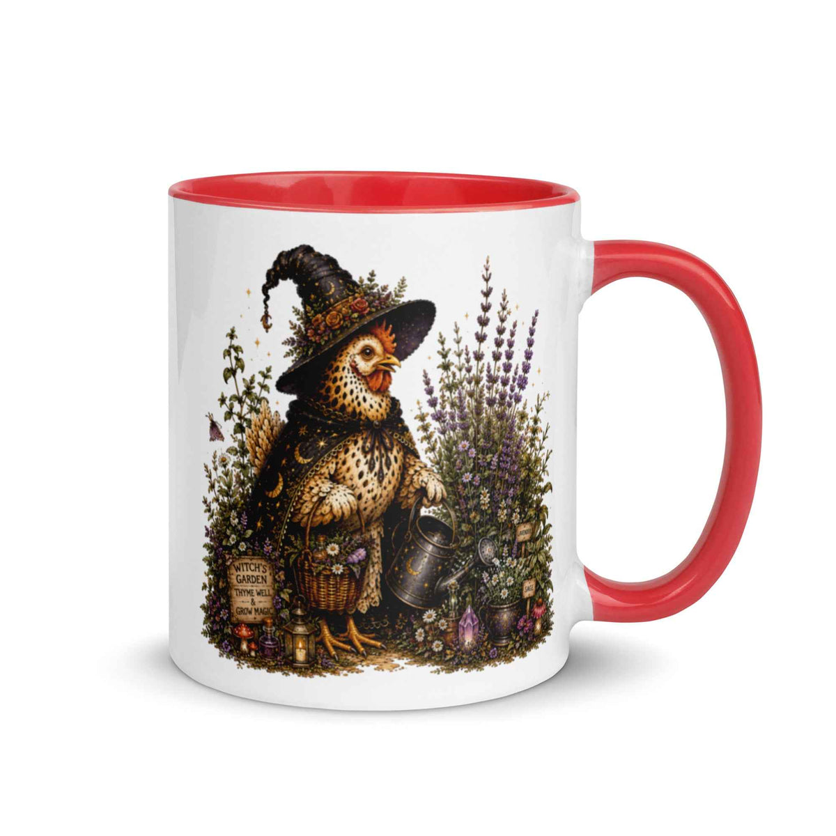 Chicken Witch with Watering Can Cottagecore Ceramic Mug – Thorn & Thimble