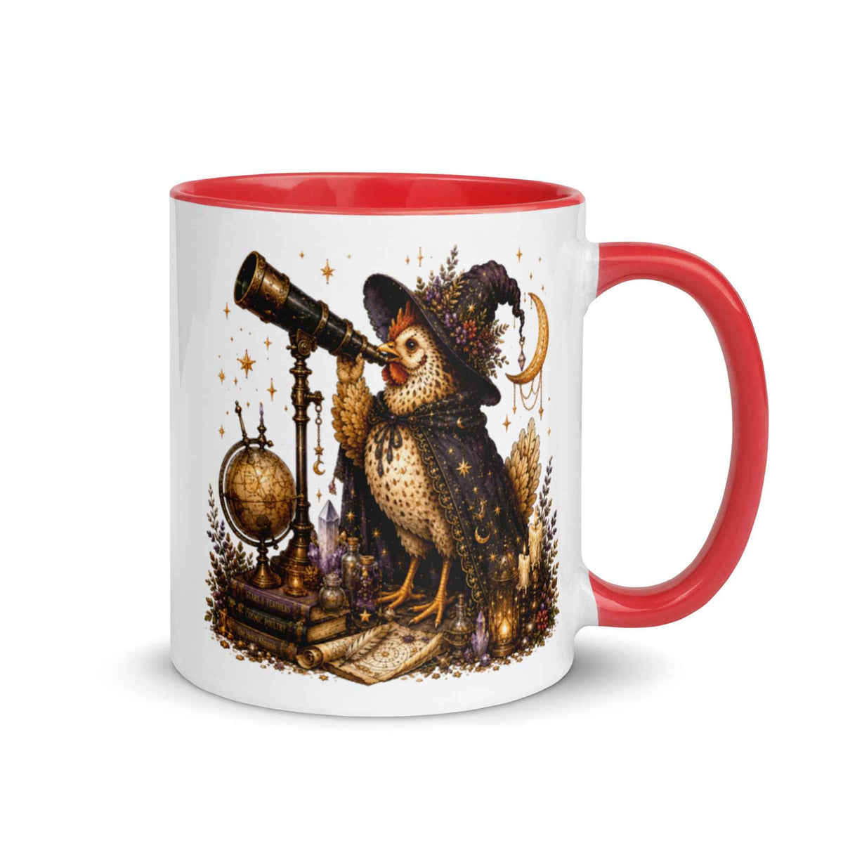 Stargazing Chicken Witch Cottagecore Ceramic Mug – Thorn & Thimble