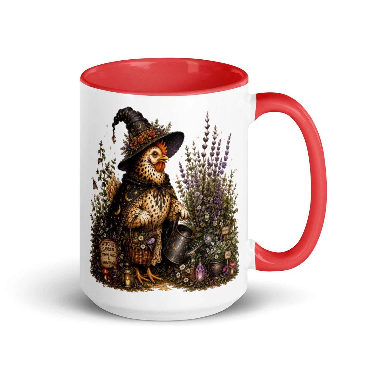 Chicken Witch with Watering Can Cottagecore Ceramic Mug – Thorn & Thimble