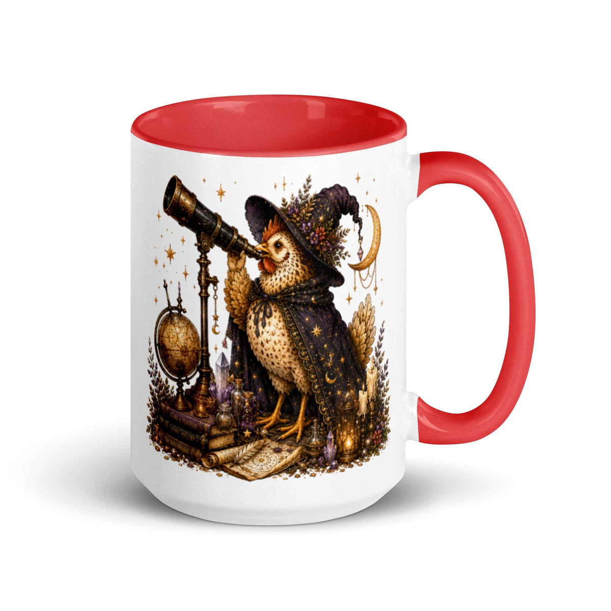 Stargazing Chicken Witch Cottagecore Ceramic Mug – Thorn & Thimble